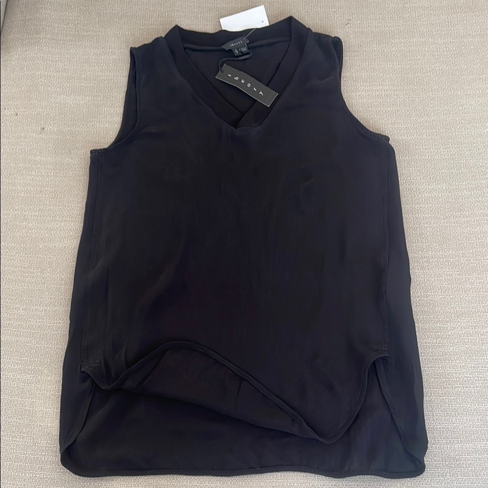 Theory Black V-Neck Tank Top